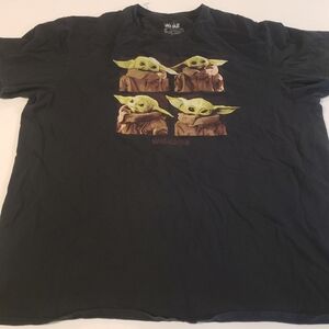Black Disney Star Wars the Mandalorian Grogu tee shirt size XL